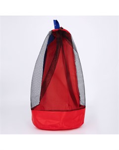 Рюкзак пляжный 47 24 см сетка для песочницы красный цвет Nazamok kids