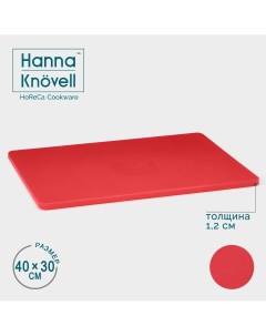 Доска профессиональная разделочная 40 30 1 2 см цвет красный Hanna knovell