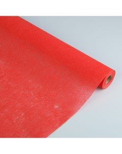 Фетр для упаковок и поделок однотонный красный двусторонний рулон 1шт 50 см x 15 м Nobrand