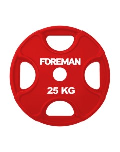 Диск олимпийский обрезиненный PRR 25 кг PRR 25KG Красный Foreman