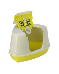Туалет домик угловой Flip с угольным фильтром 56X44X36 см лимонно желтый 1 6 кг Moderna