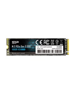 Накопитель SSD M 2 2280 SP512GBP34A60M28 P34A60 512Gb PCI E 3x4 2200 1600MB s MTBF 2M Silicon power