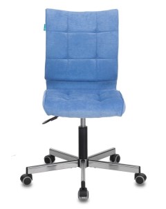 Кресло офисное CH 330M цвет голубой Velvet 86 крестовина металл хром Бюрократ