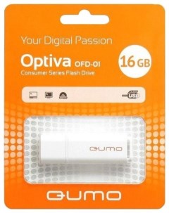 Накопитель USB 2 0 16GB QM16GUD OP1 white Optiva 01 белый Qumo