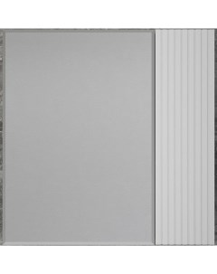 Зеркальный шкаф Стокгольм 70 ЛС 00002322 Белый рифленый софт Style line