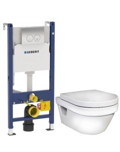 Комплект подвесной унитаз Hygienic Flush 5G84HR01 система инсталляции Geberit 458 124 21 1 Gustavsberg