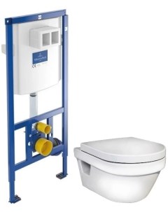 Комплект подвесной унитаз Hygienic Flush 5G84HR01 система инсталляции Villeroy Boch 92246100 Gustavsberg