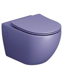 Унитаз подвесной GR 4411LIMS безободковый с сиденьем микролифт фиолетовый матовый Grossman
