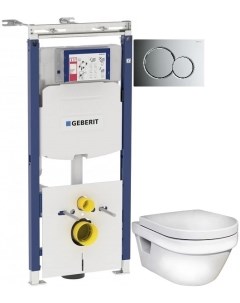 Комплект подвесной унитаз Hygienic Flush 5G84HR01 система инсталляции Geberit 111 362 00 5 115 770 2 Gustavsberg