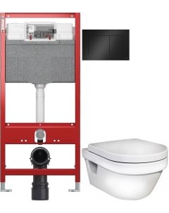 Комплект подвесной унитаз Hygienic Flush 5G84HR01 система инсталляции Tece 9300302 9240407 Gustavsberg