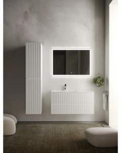 Комплект мебели белый матовый 101 см Snob R SNR100LW CN7014 CI1000 Sancos