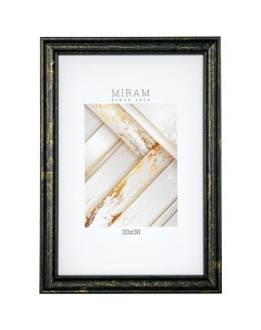 Рамка Мирам 20x30 см пластик цвет черное золото Без бренда