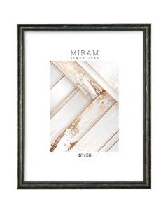 Рамка Мирам 40x50 см пластик цвет черное золото Без бренда