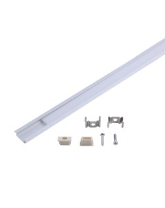 Профиль для светодиодной ленты алюминиевый 2 м встраиваемый глубина 6 мм под ленту 10 мм цвет белый Gauss