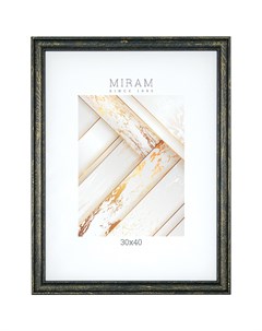 Рамка Мирам 30x40 см пластик цвет черное золото Без бренда