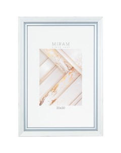 Рамка Мирам 20x30 см пластик цвет бело серый Без бренда