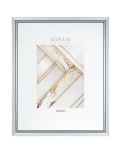 Рамка Мирам 40x50 см пластик цвет бело серый Без бренда