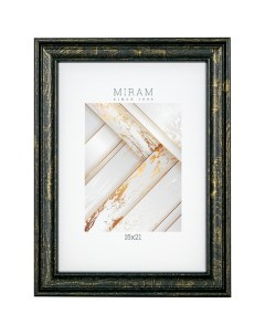 Рамка Мирам 15x21 см пластик цвет черное золото Без бренда