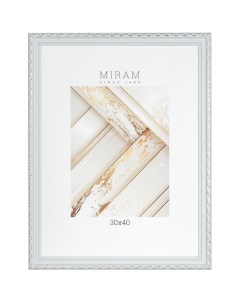 Рамка Мирам 30x40 см пластик цвет белый Без бренда