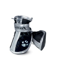 Ботинки для собак YXS083 4 черные с лапками 55х45х55мм уп 4шт Триол