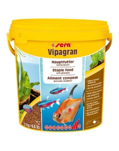 Корм для рыб Vipagran основной в гранулах 10000мл 3кг ведро Sera