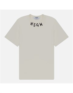 Мужская футболка Collar Brush Stroke Print Msgm