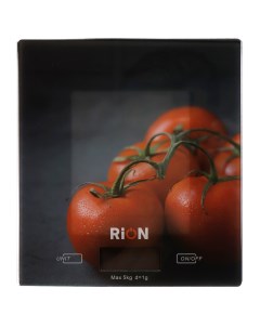 Весы кухонные электронные стекло Томаты точность 1 г до 5 кг LCD дисплей PT 893 Rion