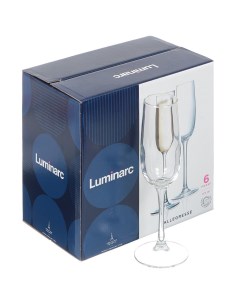 Бокал для шампанского 175 мл стекло 6 шт Allegresse J8162 Luminarc