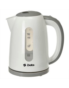 Чайник электрический DL 1106 серый 1 7 л 2200 Вт скрытый нагревательный элемент пластик Delta lux
