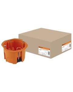 Коробка установочная пластик скрытая диаметр 65х45 мм для гипсокартона с саморезами пластиковые лапк Tdm еlectric