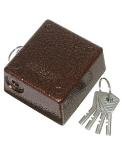 Замок навесной ВС2 10С 7 897 коробка гаражный дисковый медный 89 мм 3 ключа Standart