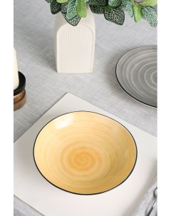 Керамическая суповая тарелка Tokio желтый Coincasa