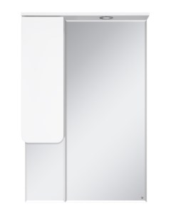 Зеркало шкаф Чегет 65 левое белое глянцевое Misty