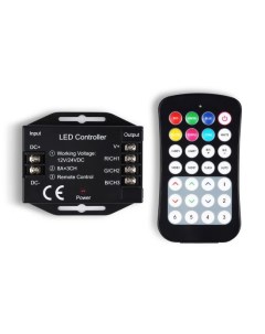 Контроллер для светодиодных лент RGB с радио пультом 2 4G 24A 12V 288W 24V 576W GS11351 GS Ambrella light