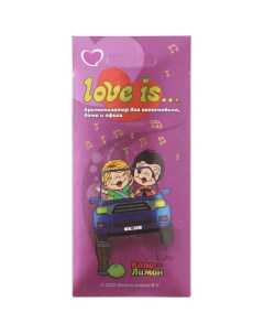 Ароматизатор Love is картон кола лимон art LI K 0012 Автолидер