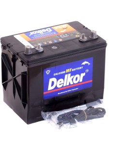 Автомобильный аккумулятор 65 Ач прямая полярность D26R Delkor