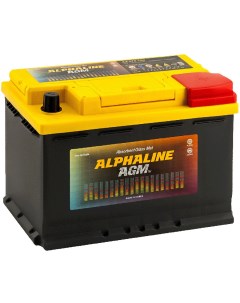 Автомобильный аккумулятор AGM 70 Ач обратная полярность L3 Alphaline