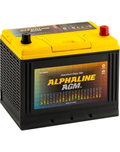 Автомобильный аккумулятор AGM 75 Ач обратная полярность D26L Alphaline