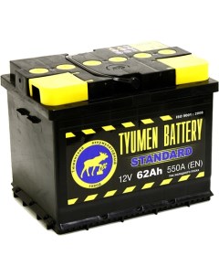 Автомобильный аккумулятор Standard 62 Ач обратная полярность L2 Tyumen battery