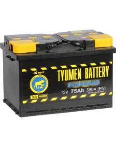 Автомобильный аккумулятор Standard 75 Ач обратная полярность L3 Tyumen battery