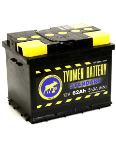 Автомобильный аккумулятор Standard 62 Ач прямая полярность L2 Tyumen battery