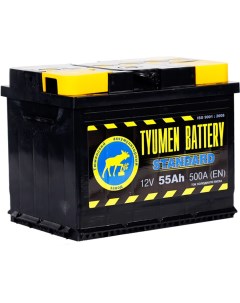 Автомобильный аккумулятор Standard 55 Ач обратная полярность L2 Tyumen battery