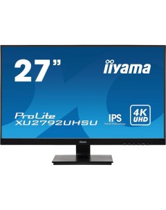 Монитор 27 ProLite XU2792UHSU B1 IPS 3840x2160 16 9 300кд м2 4 мс 178 178 DVI HDMI DisplayPort USB H Iiyama