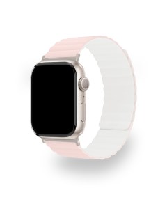 Ремешок Mode для Apple Watch 38 40 41 мм силиконовый цвет розовый бежевый Ubear