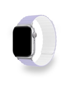 Ремешок Mode для Apple Watch 38 40 41 мм силиконовый цвет лаванда белый Ubear