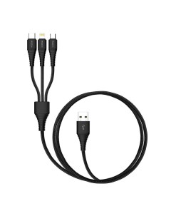 Универсальный кабель Hi Tensile W Version A 3 in 1 Charging Cable Rock
