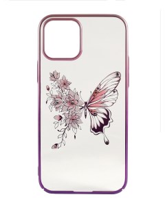 Чехол для iPhone 12 Pro Max Butterfly Pink Purple Kingxbar