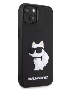 Чехол для iPhone 13 3D Rubber NFT Choupette Hard Black Karl lagerfeld