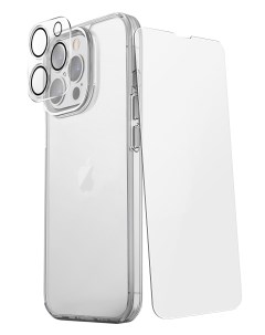 Чехол для iPhone 15 Pro Max в комлекте стекло и стекло для камеры Clear Uniq