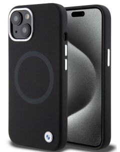 Чехол для iPhone 15 с MagSafe Laser Ring Hard Black Bmw